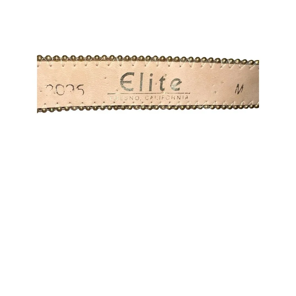 Vintage ELITE Gold silver Belt  Gold Buckle / Size Medium - 2025 Fresno CA‎